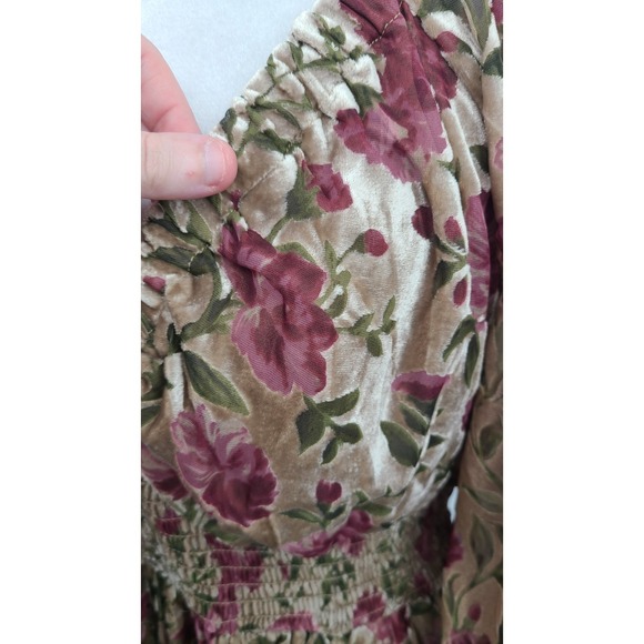 Torrid Velvet Burnout Floral Midi Women Dress 1X Coquette Fairy Whimsy Indie - Picture 16 of 16
